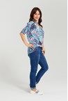 NICKY TOP - flora blue